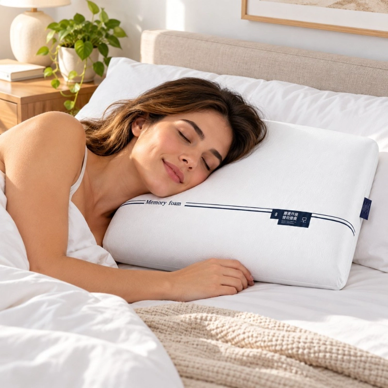 ALMOHADA MEMORY FOAM DECODREAMS BLANCA 70 X 42 CM VISCOELASTICA - 3