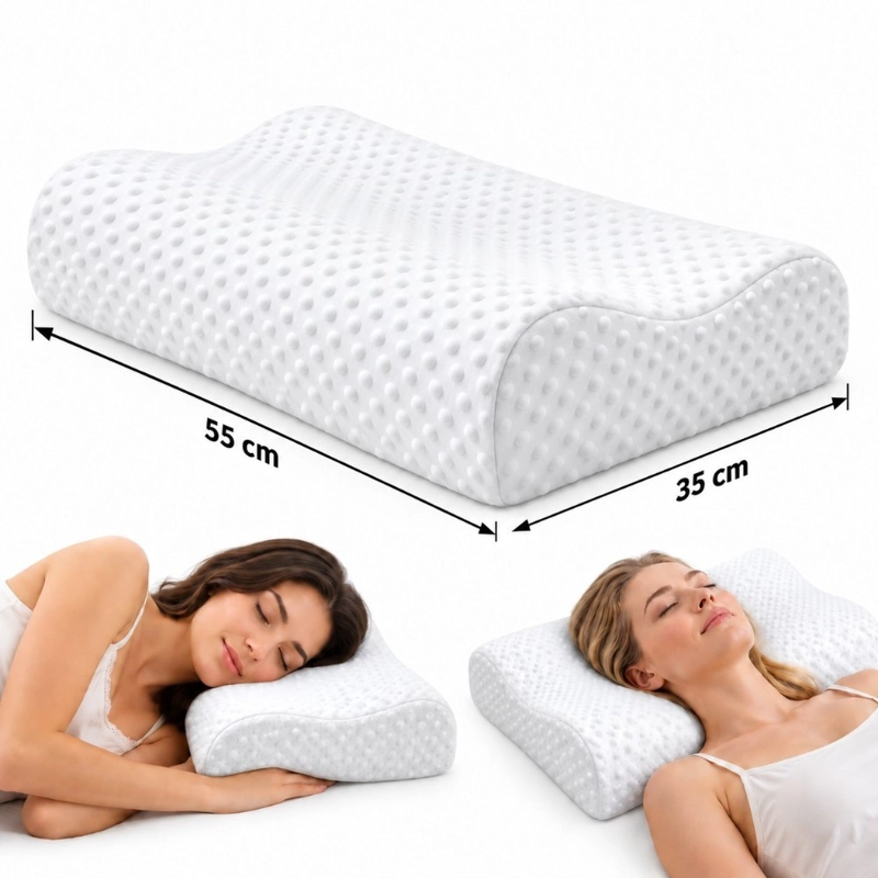 ALMOHADA ORTOPE DICA CERVICAL DECODREAMS BLANCA VISCOELASTICA MEMORY FOAM FUNDA LAVABLE 55X35 CM - 2