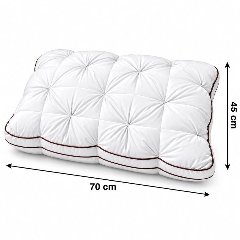 ALMOHADA DECODREAMS BLANCA 70X45 CM ACOLCHADA CON RELLENO DE FIBRA - 2