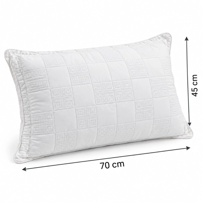ALMOHADA DECODREAMS BLANCA 70 X 45 CM ACOLCHADA CON BORDE - 2
