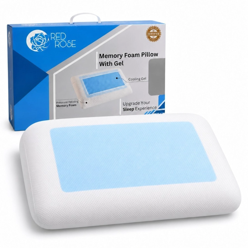 ALMOHADA DECODREAMS BLANCO 60X40 CM MEMORY FOAM CON GEL REFRESCANTE - 1