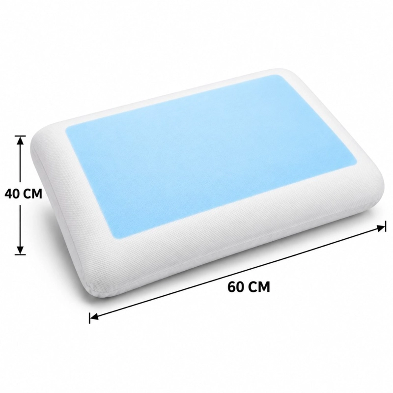 ALMOHADA DECODREAMS BLANCO 60X40 CM MEMORY FOAM CON GEL REFRESCANTE - 2