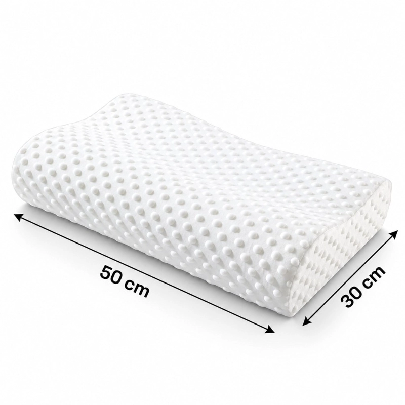 ALMOHADA CERVICAL DECODREAMS BLANCA ERGONOMICA CONTORNEADA 50X30 CM - 2
