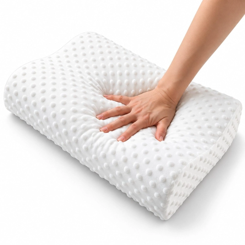 ALMOHADA CERVICAL DECODREAMS BLANCA ERGONOMICA CONTORNEADA 50X30 CM - 4