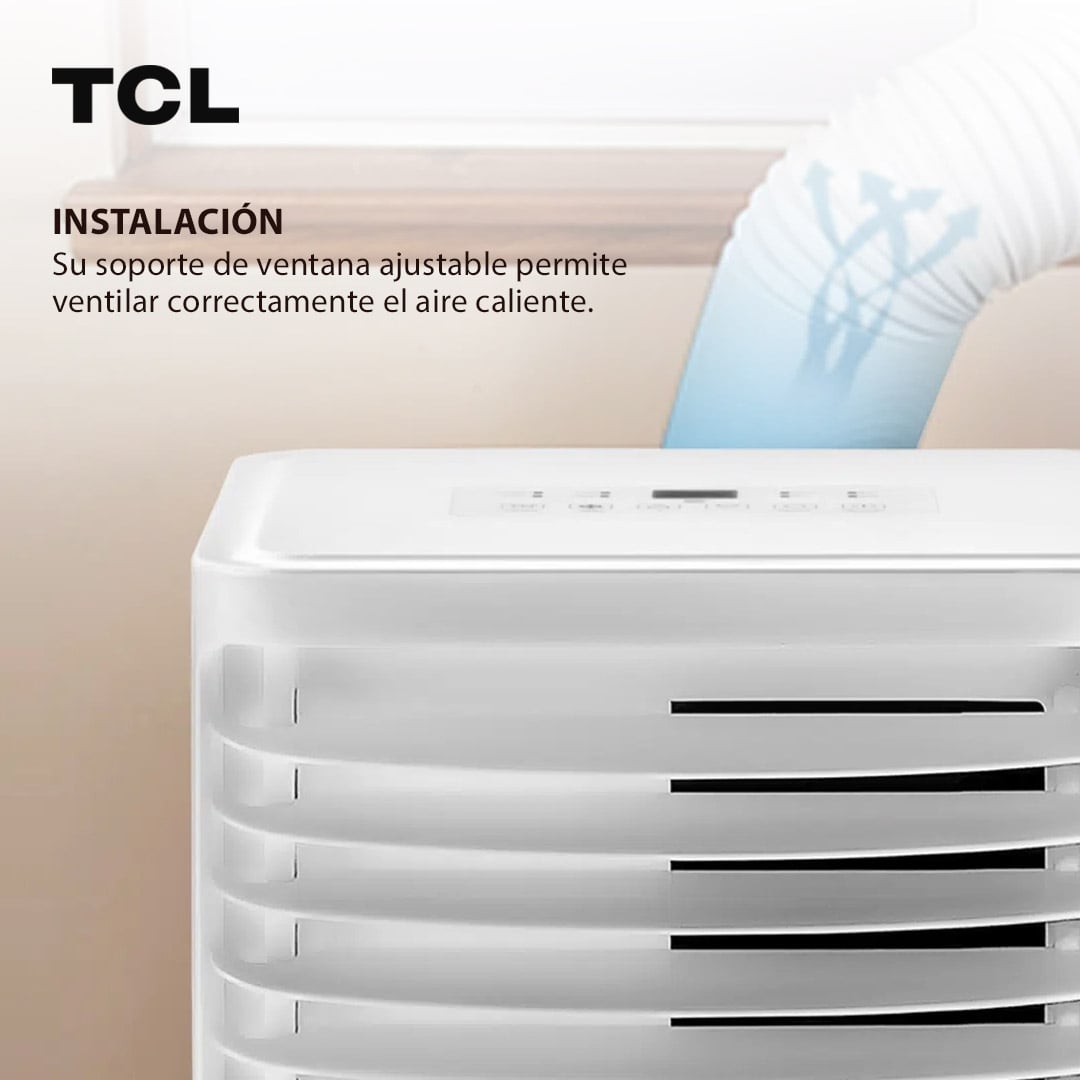 AIRE ACONDICIONADO PORTÁTIL FRÍO TCL 9000 BTU 3 EN 1 - 4