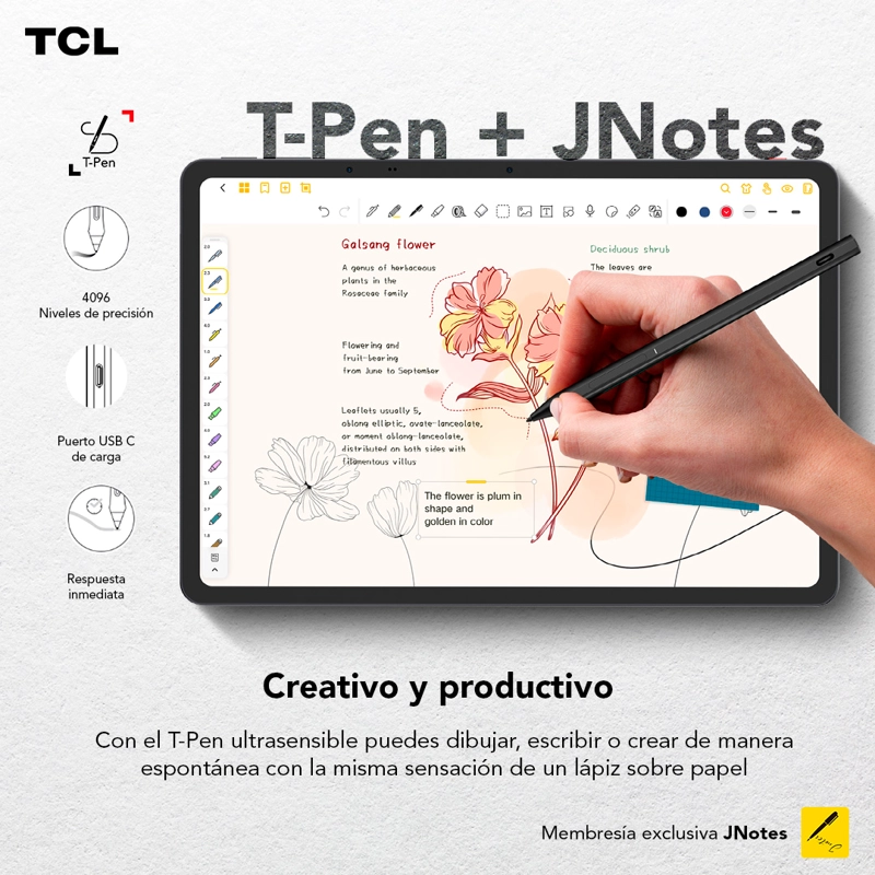 TABLET TCL NXTPAPER 14 256GB + 8GB LAPIZ + FLIP CASE - 5