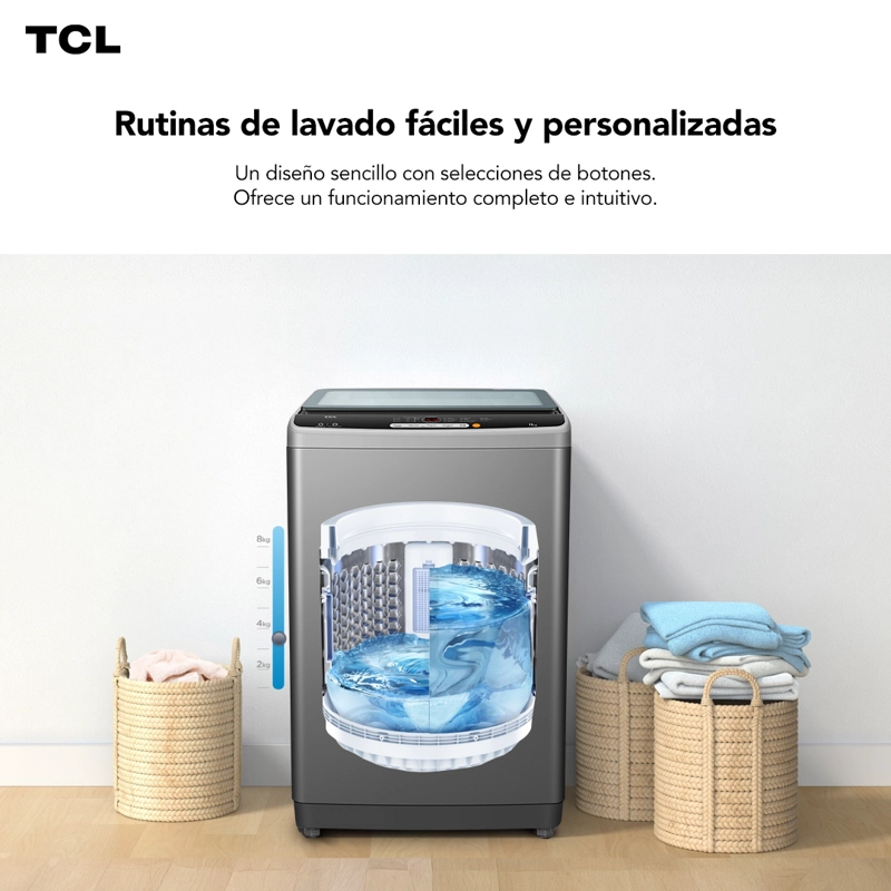 LAVADORA CARGA SUPERIOR TCL 11KG F711TL - 10