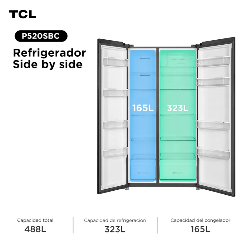 REFRIGERADOR SIDE BY SIDE TCL 488L P520SBS - 5