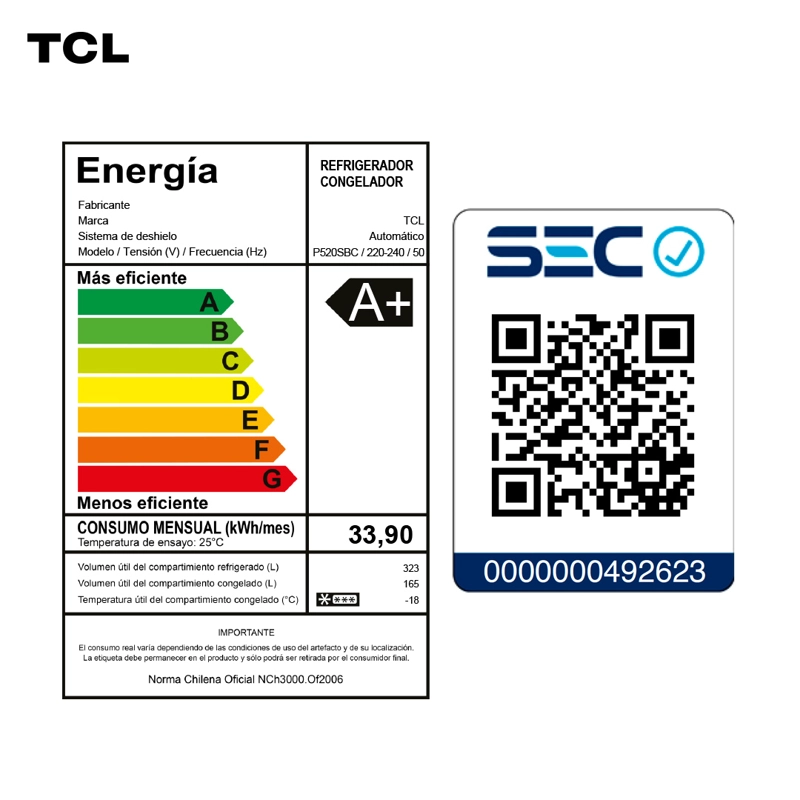 REFRIGERADOR SIDE BY SIDE TCL 488L P520SBS - 10