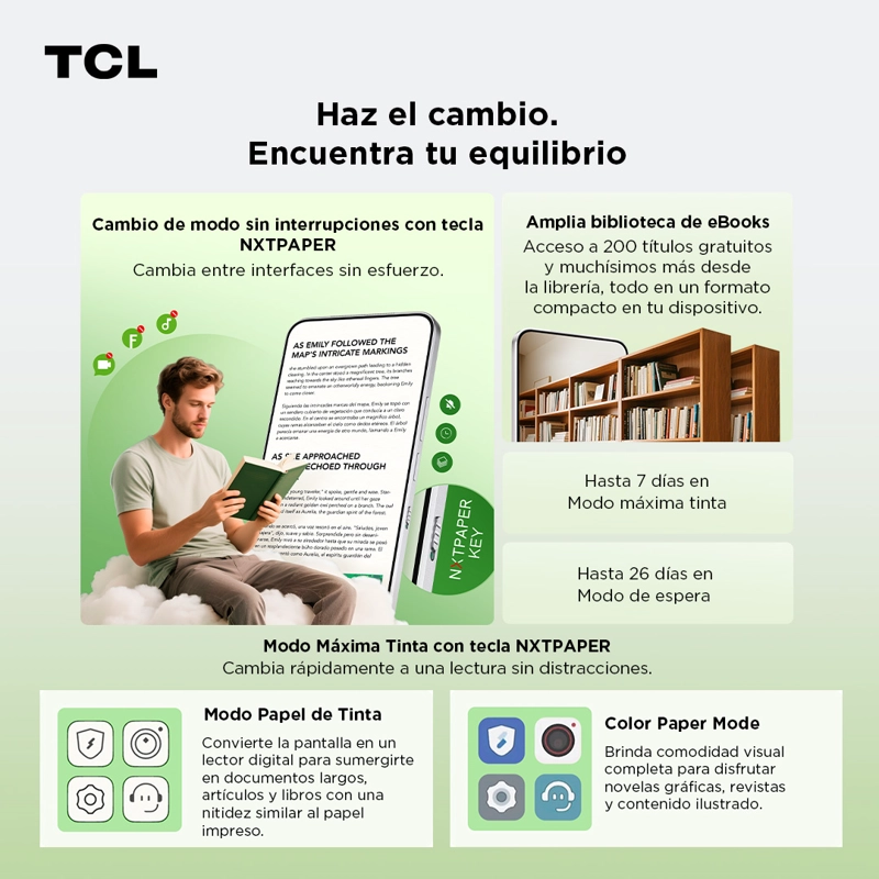 SMARTPHONE TCL 60 NXTPAPER ULTRA 512GB + LAPIZ + FLIP CASE - 7