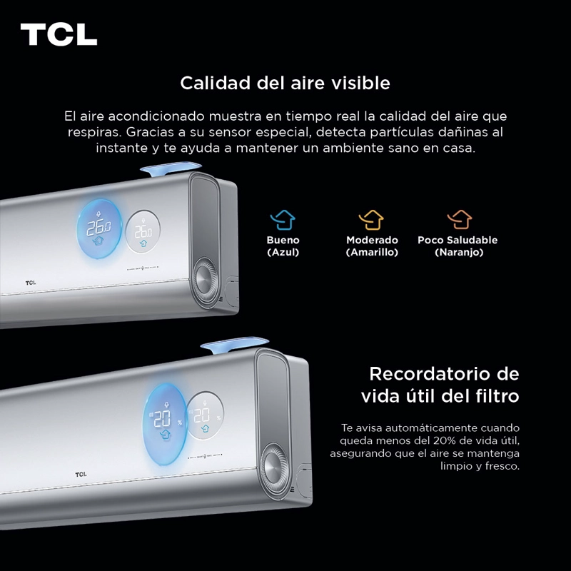 AIRE ACONDICIONADO INVERTER TCL FRESHIN 3.0 12000 BTU WIFI - 7