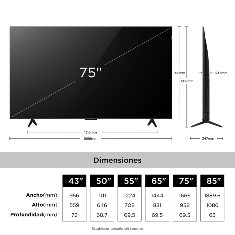 SMART TV TCL 75' QLED UHD 4K P7L - 9