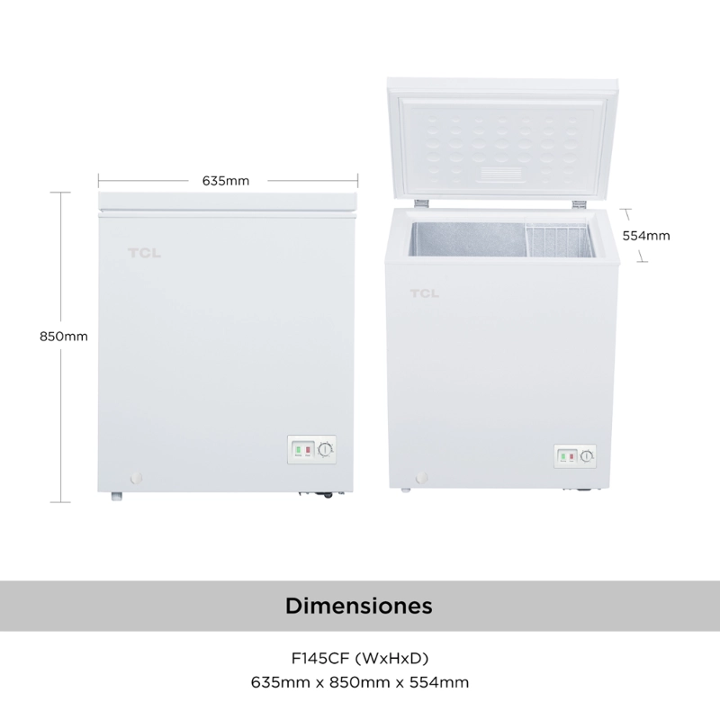 FREEZER HORIZONTAL TCL 137L F145CFW - 5