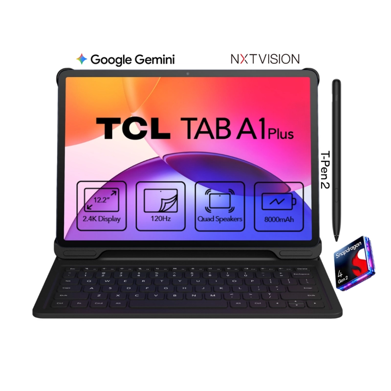 TABLET TCL A1 PLUS 128GB + 6GB + LAPIZ + FLIP CASE + TECLADO