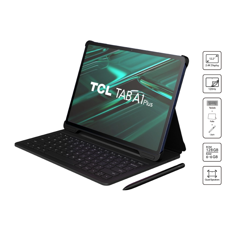 TAB A1 PLUS 128GB / 6GB OCTA CORE 12.2' 2.4K 120HZ + LAPIZ + TECLADO - 2