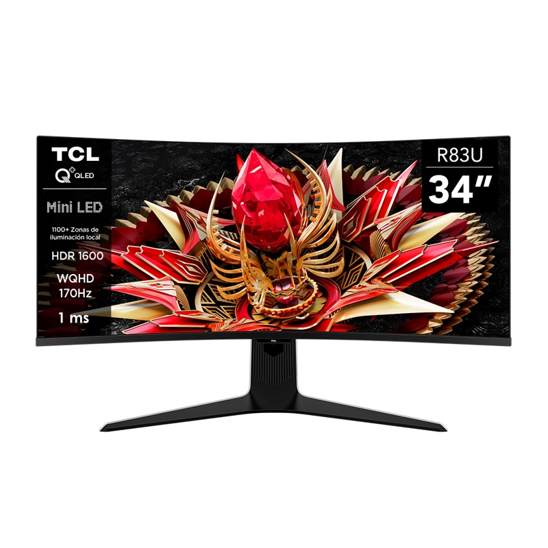 MONITOR GAMER TCL QD-MINI LED 34R83Q QHD 165HZ - 1