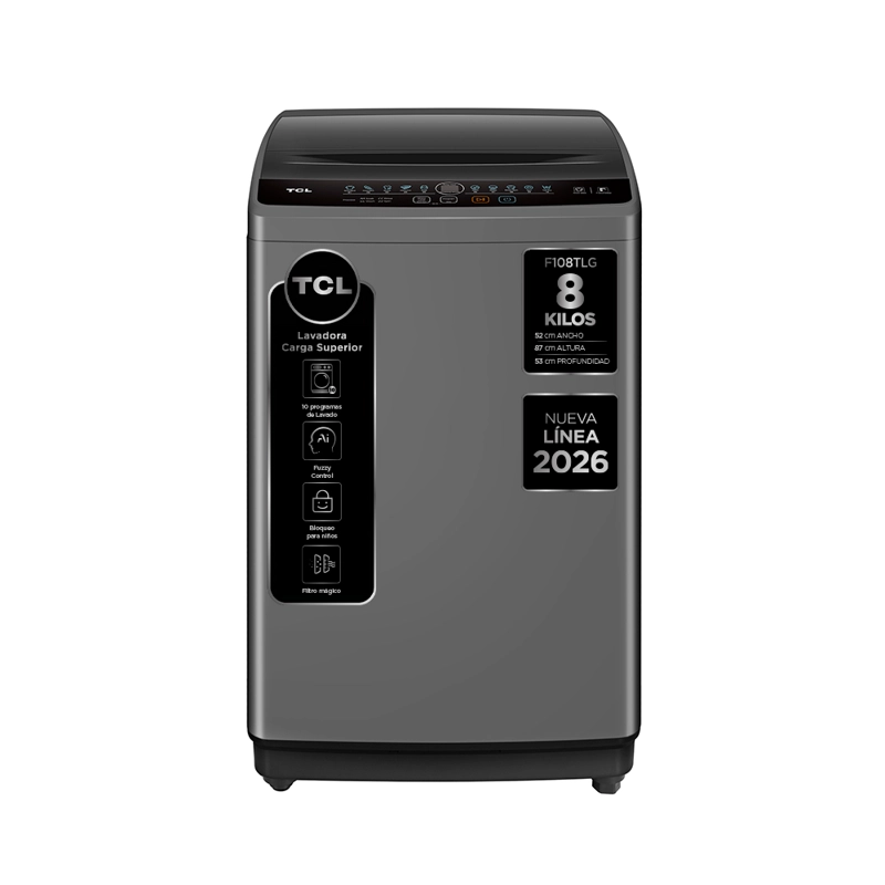 LAVADORA CARGA SUPERIOR 8KG  GRIS F108TLG - 1