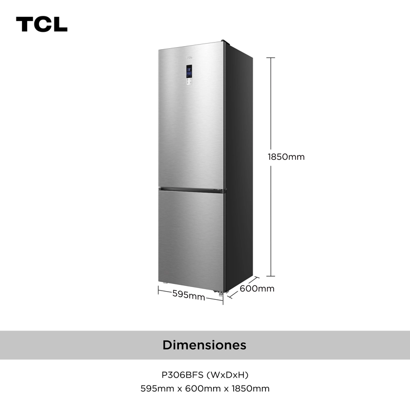 REFRIGERADOR BOTTOM FREEZER NO FROST 306L P306BFS - 4