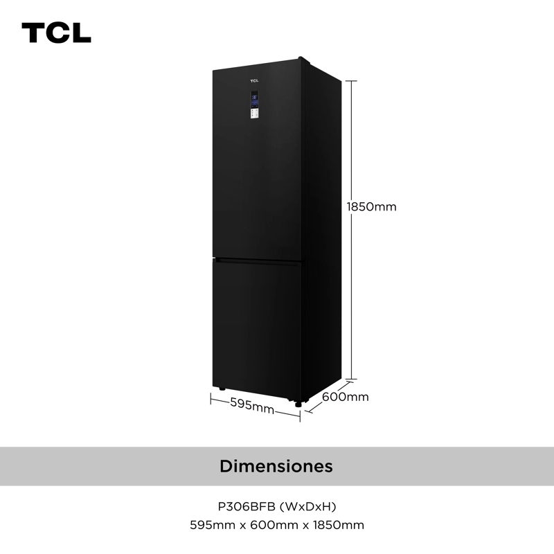 REFRIGERADOR BOTTOM FREEZER NO FROST 306L P306BFB - 5