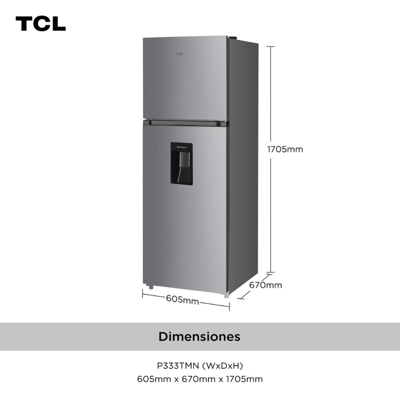 REFRIGERADOR TOP MOUNT NO FROST 333 LITROS P333TMN - 5
