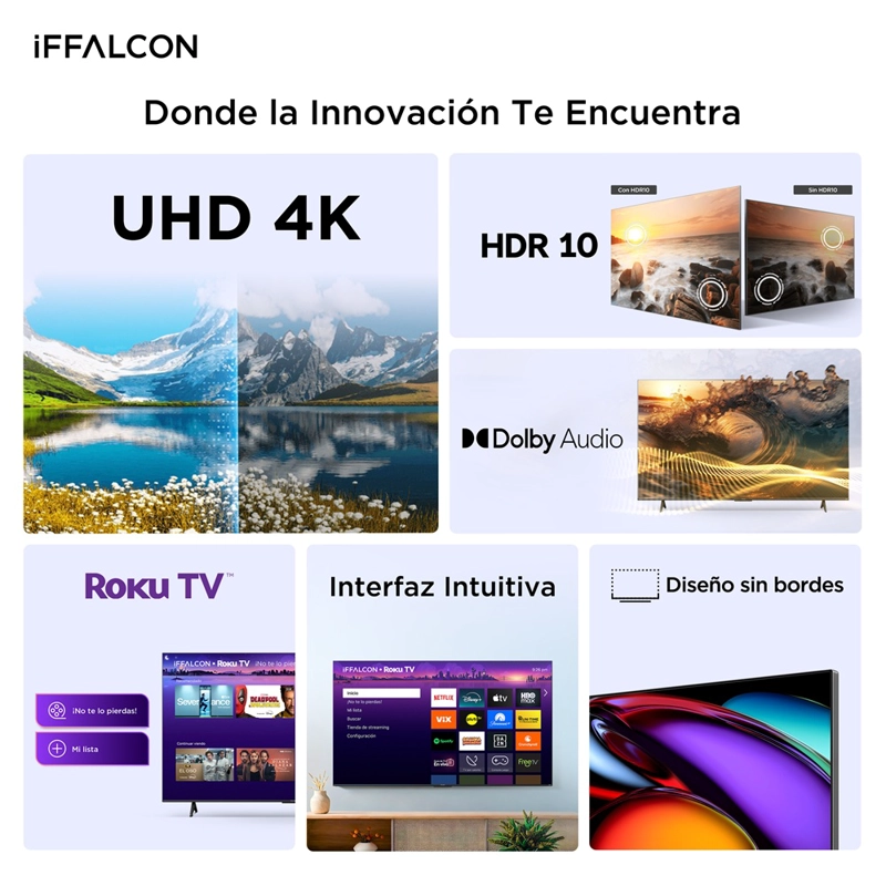 SMART TV IFFALCON ROKU TV 55' UHD U65AR - 5
