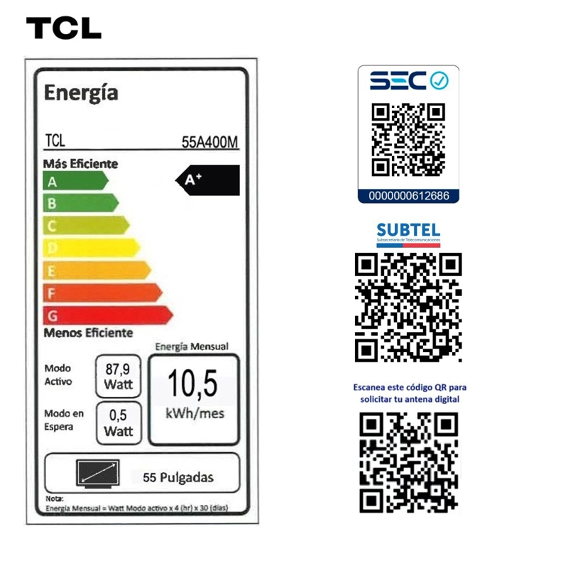 SMART TV TCL 55' QD-MINI LED UHD 4K 55A400M - 8