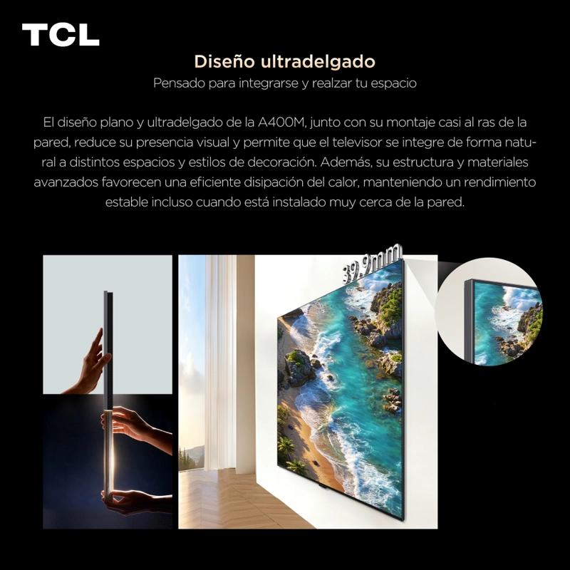 SMART TV TCL 55' QD-MINI LED UHD 4K 55A400M - 9