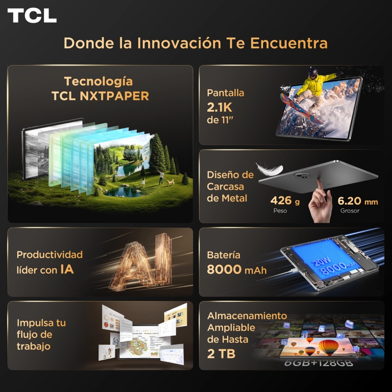 TAB A1 NXTPAPER 128GB / 6GB OCTA CORE 11' 2.1K 90HZ + LAPIZ + FUNDA - 4