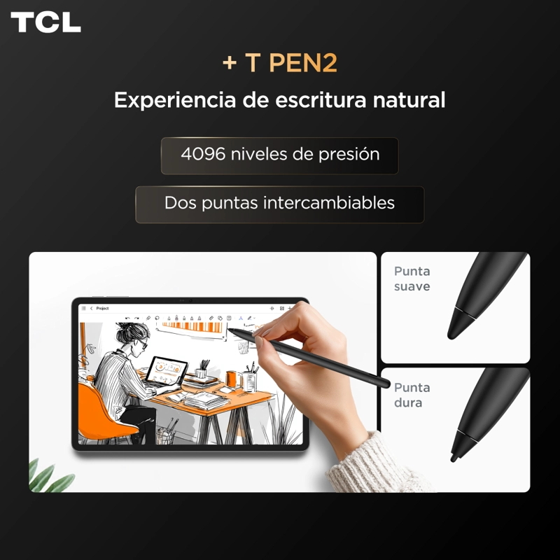 TAB A1 NXTPAPER 128GB / 6GB OCTA CORE 11' 2.1K 90HZ + LAPIZ + FUNDA - 9