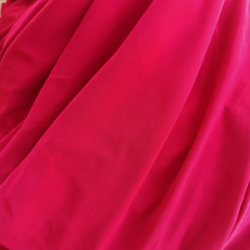 VESTIDO LARGO BERLIN ROJO ITALIANO LYCRA BORDADO A MANO MARIA PASKARO - 5