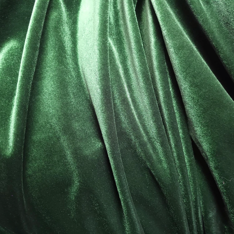 VESTIDO LARGO YORK VERDE TERCIOPELO MANGAS  MARIA PASKARO - 4