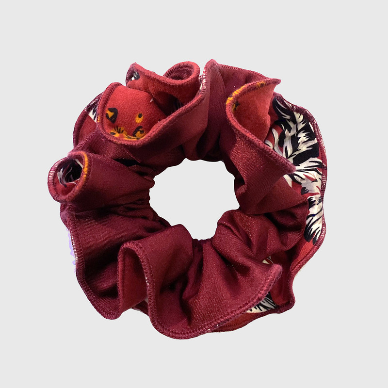 SCRUNCHIE TULIPAN M PALMERAS CHERRY MARIA PASKARO - 1
