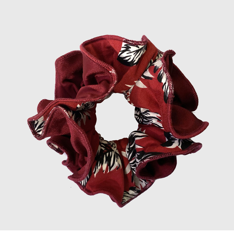 SCRUNCHIE TULIPAN M PALMERAS CHERRY MARIA PASKARO - 2