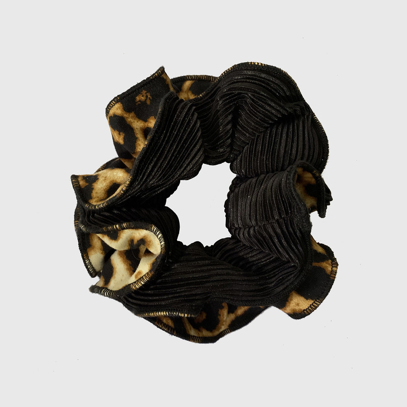 SCRUNCHIE TULIPAN M ANIMAL NEGRO MARIA PASKARO - 1