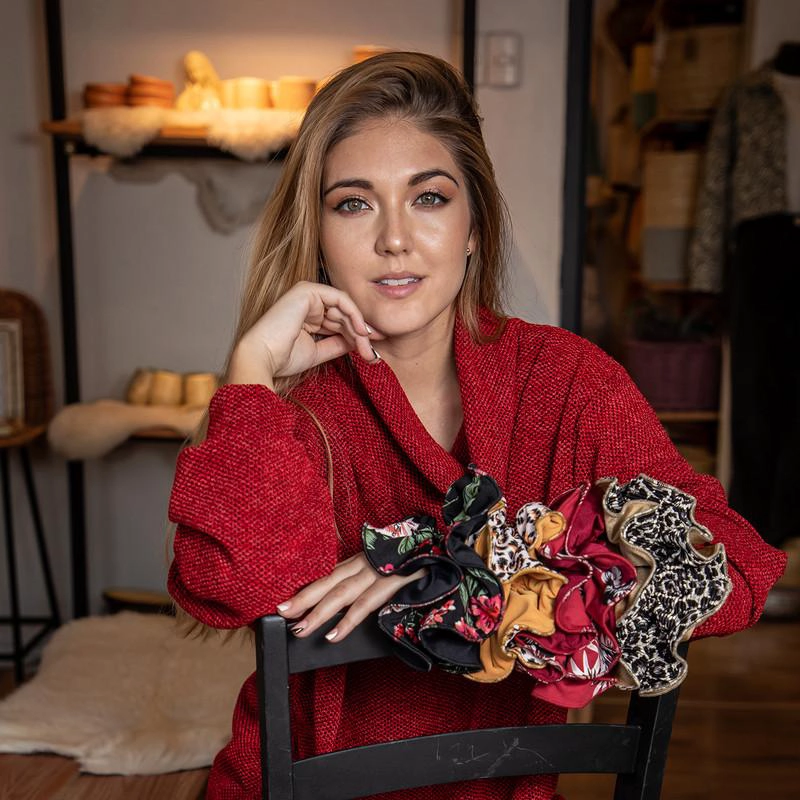 SCRUNCHIE MARIA PASKARO TULIPAN NEGRO L ANIMAL - 3