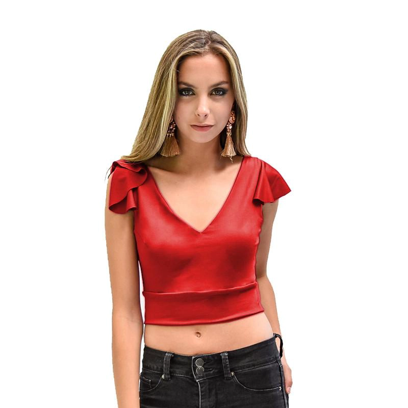 PETO LIMA ROJO ITALIANO LYCRA MANGA VUELO MARIA PASKARO - 1