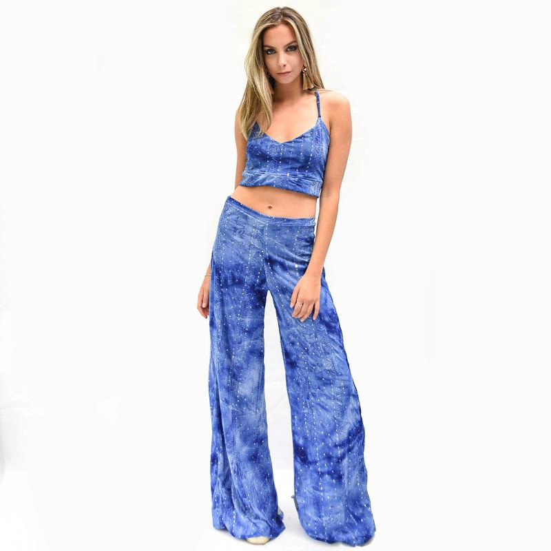 PETO PARIS AZUL LENTEJUELAS LYCRA CON LAZO ESPALDA MARIA PASKARO - 4