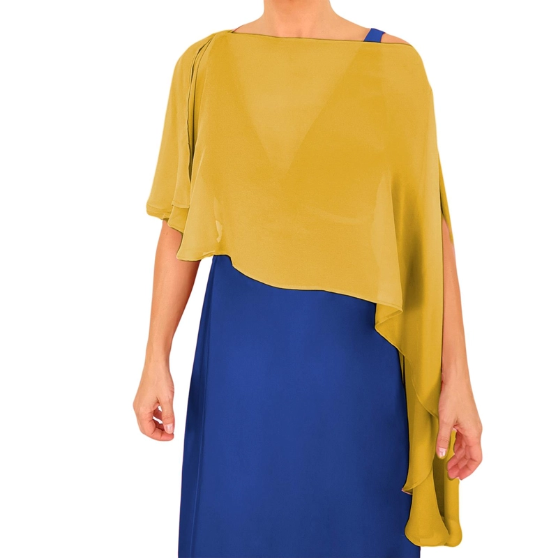 TAPADO CAPA MULTIFORMA REGULAR FIT MUJER MARIA PASKARO AMARILLO CATANIA GASA - 1