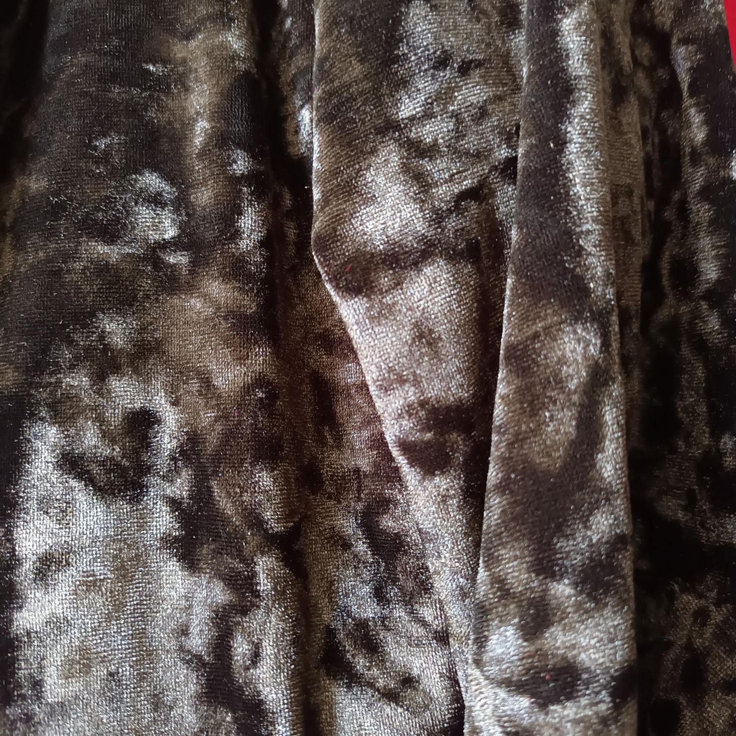 TAPADO KIMONO CORTO TURIN NEGRO TERCIOPELO JASPEADO MARIA PASKARO - 8