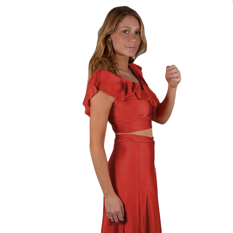 PETO MARKEN ROJO LYCRA DUPONT VUELO GRANDE MARIA PASKARO - 2