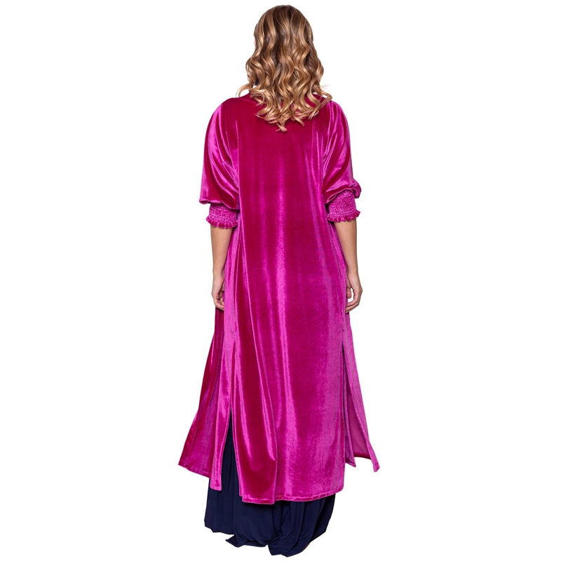 TAPADO KIMONO SANTINI FUCSIA TERCIOPELO MARIA PASKARO - FUCSIA - L/XL - 4