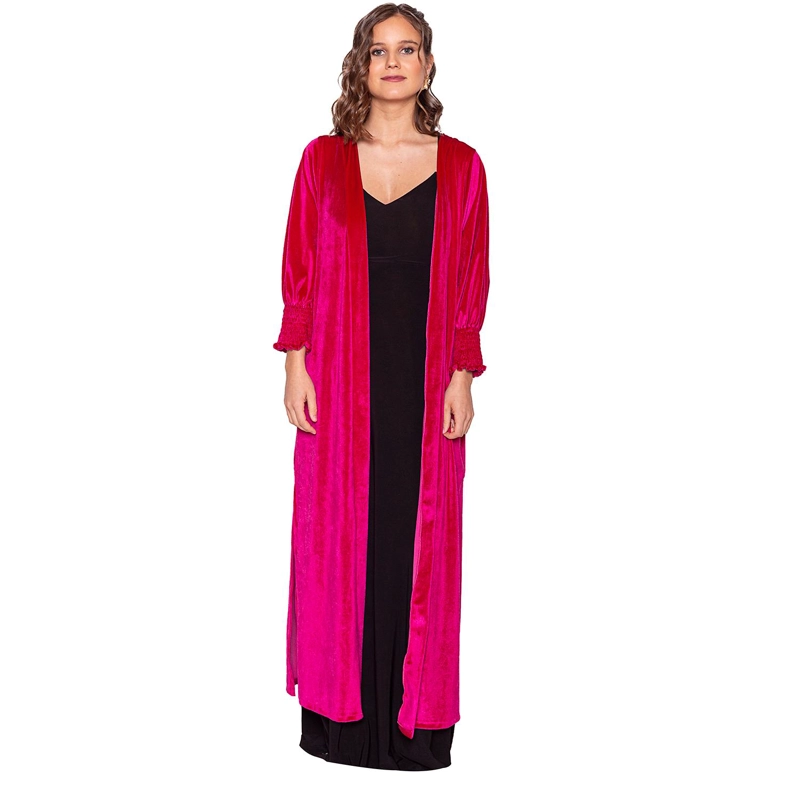 TAPADO KIMONO SANTINI FUCSIA TERCIOPELO MARIA PASKARO - FUCSIA - L/XL - 6