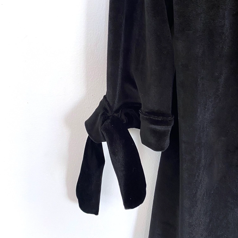 TAPADO KIMONO CORTO DUBLIN NEGRO TERCIOPELO MARIA PASKARO - NEGRO - L/XL - 2