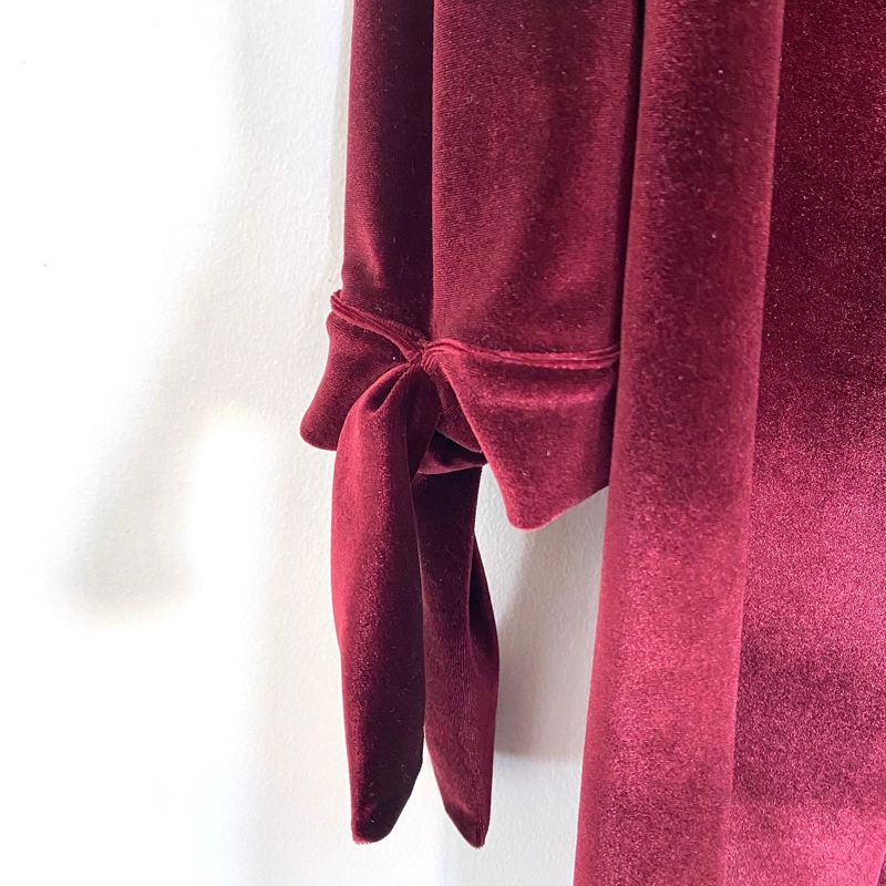 TAPADO KIMONO CORTO DUBLIN BURDEO TERCIOPELO MARIA PASKARO - BURDEO - L/XL - 2