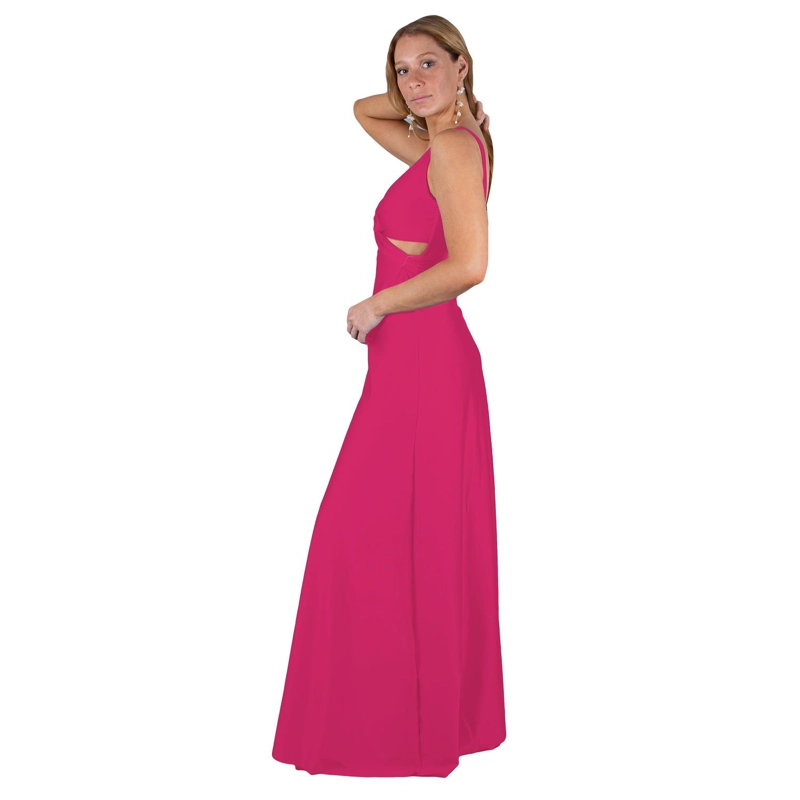 VESTIDO LARGO MUJER MARIA PASKARO FUCSIA ALGARVE LYCRA DUPONT - 2