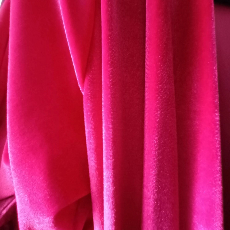 VESTIDO LARGO MUJER MARIA PASKARO FUCSIA YORK TERCIOPELO MANGAS - 4