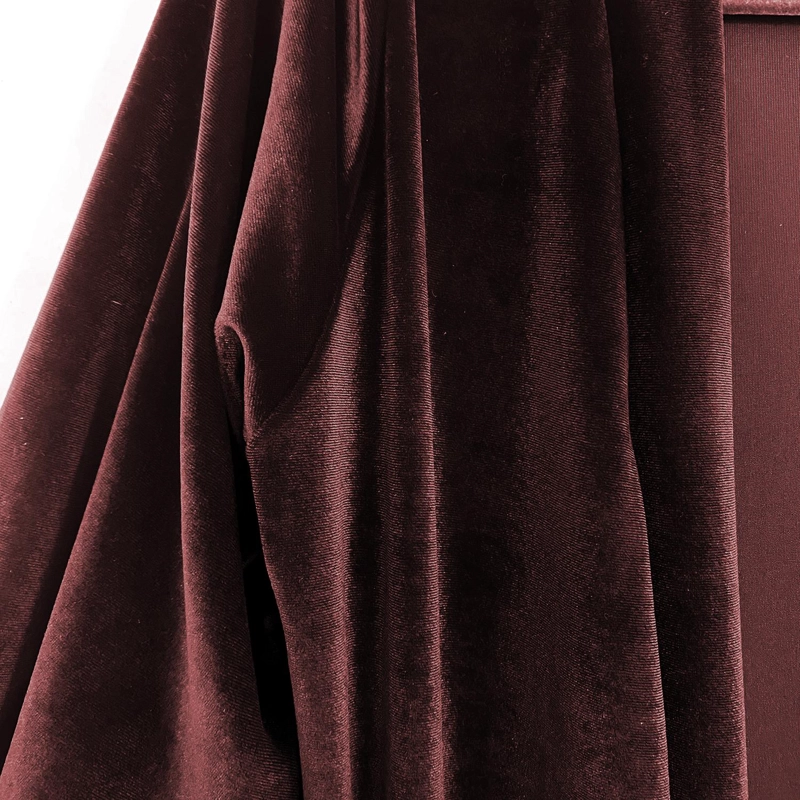 TAPADO KIMONO LARGO A LA RODILLA REGULAR FIT MUJER MARIA PASKARO BURDEO SANTINI OSCURO TERCIOPELO - 4