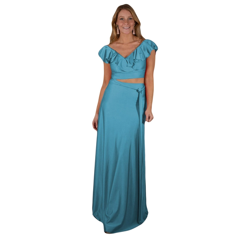 PETO MARKEN TURQUESA LYCRA DUPONT VUELO MARIA PASKARO - 3