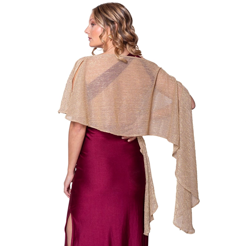 TAPADO CAPA MULTIFORMA REGULAR FIT MUJER MARIA PASKARO DORADO CATANIA TRANSPARENTE - 4