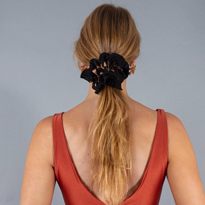 SCRUNCHIE MARIA PASKARO BEGONIA NEGRO M ANIMAL - 1